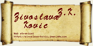 Živoslava Ković vizit kartica